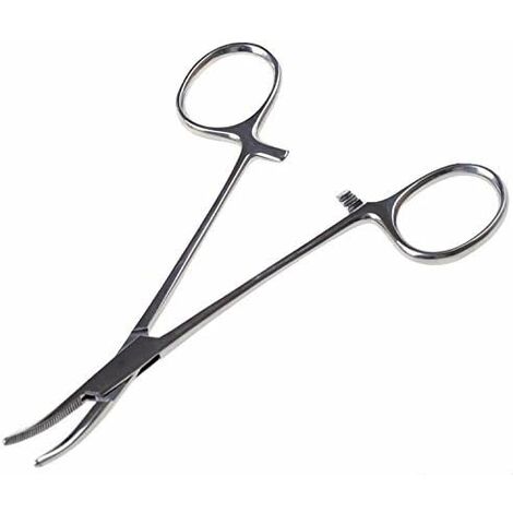 Hemostat Forceps,stainless Steel Cat Pet Scissors,ear Hair Clip, Fishing  Scissors Tools(16cm Curved)