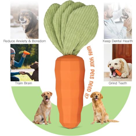 Rubber carrot cheap dog toy