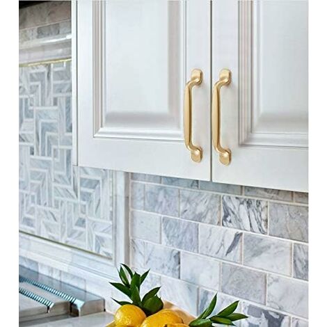 10pcs Gold Cupboard Handle 128mm-Furniture Handle Kitchen Cabinet Door Cupboard Pulls