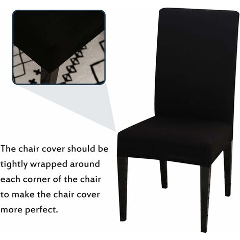 Stretch Chair Covers Set of 4 or 6, Universal Dining Chair Cover Removable Washable Modern Durable for Home Hotel Restaurant Party Banquet Kitchen Decoration