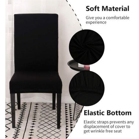 Stretch Chair Covers Set of 4 or 6, Universal Dining Chair Cover Removable Washable Modern Durable for Home Hotel Restaurant Party Banquet Kitchen Decoration