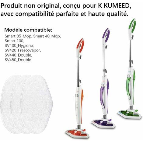 6PCS Reusable Mops for Vaporetto Vaporetto Brush Replacement for PAEU0332 Washable Replacement Mops for Polti Vaporetto Vaporforce Brush (6pcs for Polti)