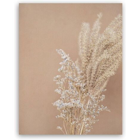 Painting Canvas Prints Pampas Grass Plants Nature Landscape Dried Grass Modern Boho Botanical Poster Gallery Pictures 30x40cm(12x16in)x3 Unframed