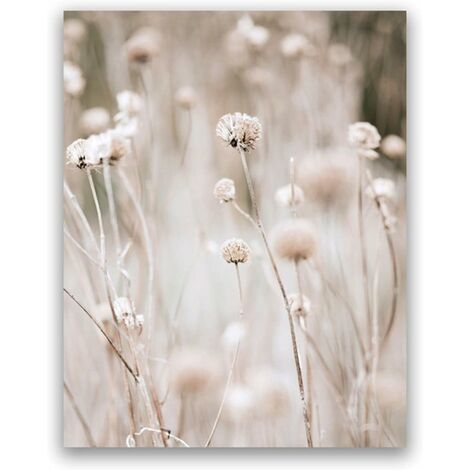 Painting Canvas Prints Pampas Grass Plants Nature Landscape Dried Grass Modern Boho Botanical Poster Gallery Pictures 30x40cm(12x16in)x3 Unframed