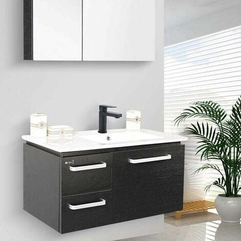 Matte Black Faucet Copper Bathroom Sink Mixer Tap Matte Hot Cold Water Basin Sleek faucets and retro design Single hole lever faucet Durable basin