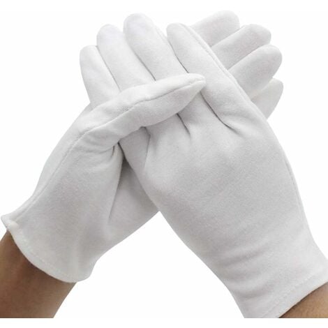 10 Pairs White Cotton Gloves, Size XL, White, Cotton Gloves, Comfortable  and Breathable, for Dry Hands, Eczema, Beauty, Room