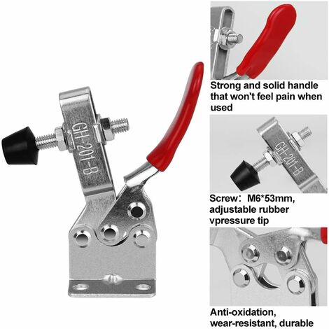 4pcs Toggle Clamp GH 201 B Toggle Clamp Holding Capacity About 90 Kg