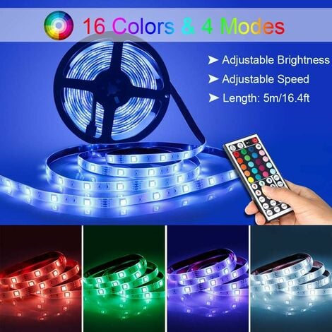 5m 5050 rgb 300 store led strip lights