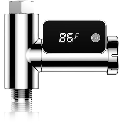Fahrenheit Celsius Water Thermometer Water Flow Self-Generated Electricity  Temperature Tester for Home Kitchen Bathroom Shower