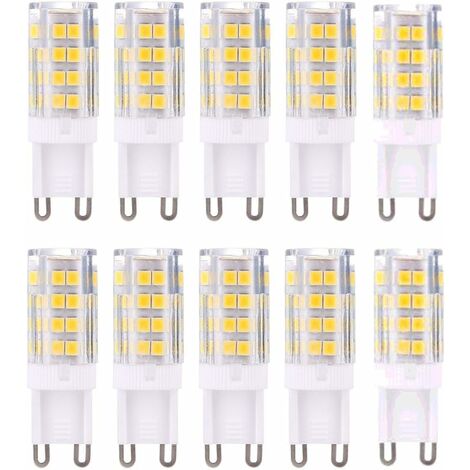 G9 LED Lamp Light Bulbs, Warm White 3000K 5W G9 LED Light Bulb Equivalent to 40W Halogen Bulbs 420 Lumens not dimmable, pack of 10 [Energy Class A+]