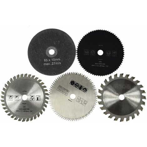 5PCS / Set 85mm Diamètre 10 mm Rotatif Diamètre intérieur, Petite Lame de scie Circulaire en Alliage Dur Outils de Coupe Rotatif (1/4)