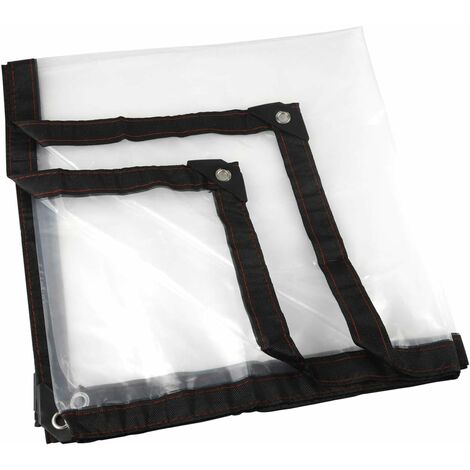 Transparent Tarpaulin, Clear Garden Waterproof Tarpaulin Frost Proof Rainproof Insulation Film Canopy PE Plastic Cover (2X2m)