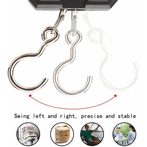 75Kg/10g Electronic Weighing Scale LCD Digital Display Hanging Hook Scale  with Measuring Tape for Fishing