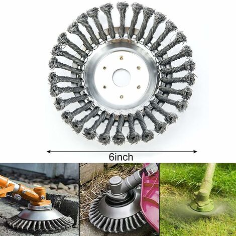 Grass Trimmer Cutter Head with Cone Knotted Wire, Wire Brush Head for ...