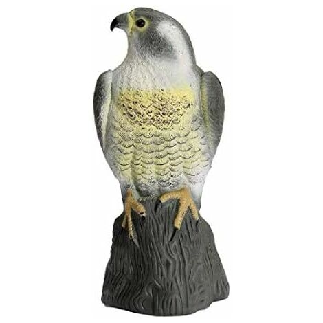 garden mile Large Realistic Falcon Decoy Bird Deterrant Lifelike Full Bodied Bird Of Prey Pest Control Garden Statue Realistic Cat Bird Pest Repeller Garden Pond Decoration