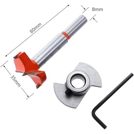 35MM Hinge Jig Drill Bit Sets Concealed Hinge Drill Bit Guide Drilling Locating Tools for Cabinet Hinges and Mounting Plates,For Woodworking