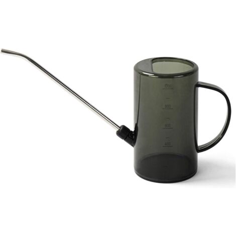 Long Spout Plastic Watering Can for Indoor Plants – Clear Measurable Scale – Detachable Spout – Small - Hanging Plants/Houseplants/Succulents/Flowers/Outside Gardening(Grey)