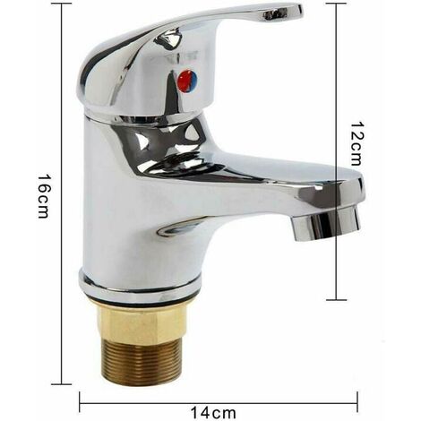 Basin Taps Bathroom Mixer Faucet Hot and Cold Mixer Tap Chrome Plated Solid Brass Lavatory Bathroom Vanity Sink Faucet for Bathroom Kitchen Cloakroom