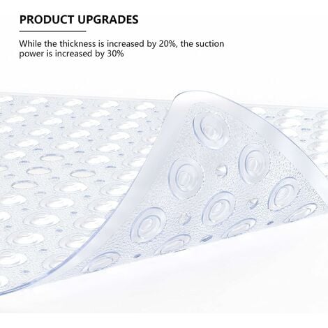 Rubber 20cm Anti-slip Shower Mat For Bathroom Floor,100x40 cm