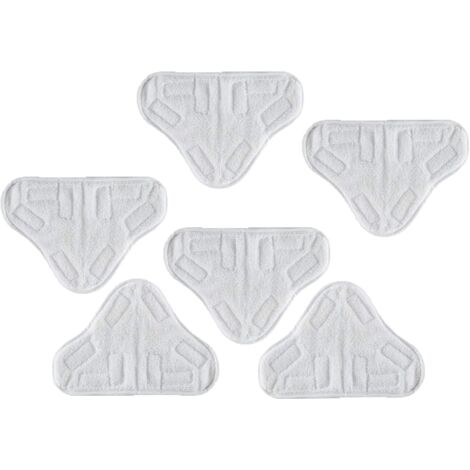 Set of 6 washable microfiber cloths for H2O H20 X5 steam mop