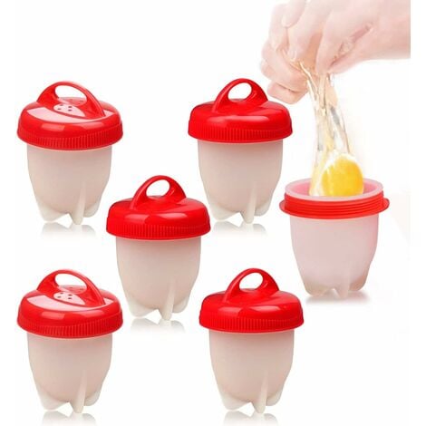 4 Pack Egg Cooker Set Non Stick Silicone Egg Poaching Cup Poached Egg Cooker  Perfect Poached Egg Maker Eggs Boiler Molds Egg Tray For Microwave Or Sto