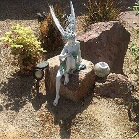 Sitting Fairy Statue, Resin Garden Ornament Craft Landscaping Yard Decoration Perfect Holiday/Birthday Gift（）