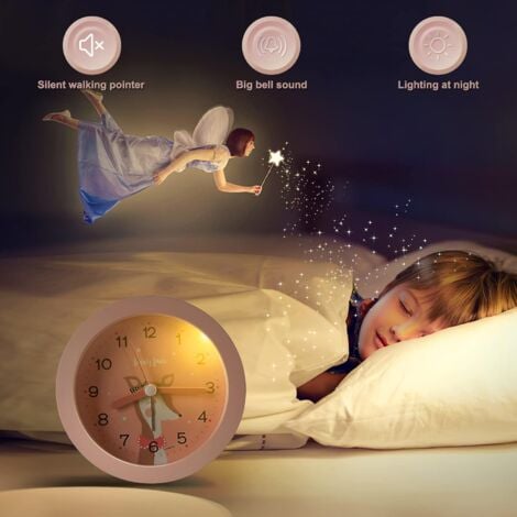 Kids night light store clock