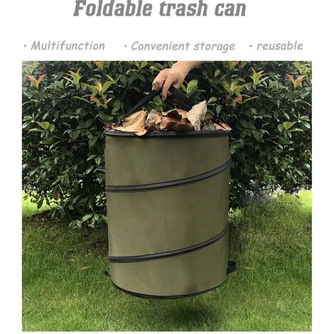 Camping Trash Can Folded Trash Bin Collapsible Multifunctional Waste Bin  for