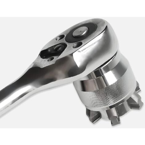 Adjustable Socket Wrench Universal Socket Magical Adjustable Socket Adaptive All-Fitting Multi Drill Attachment Adapter Socket Fits Any Standard Drive Wrench (10-19mm), 1Pcs