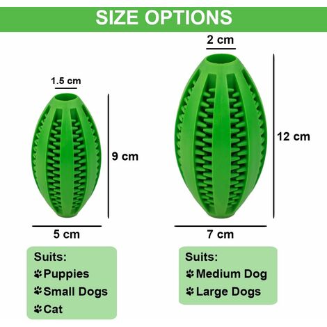 Dog Treat Dispenser Toy Ball, Durable Dog Rugby Rubber Toy, Puzzle Toys for Puppy Small Medium and Large Dog Teeth Cleaning, Bite Resistant-Fun to Chew, Chase & Fetch