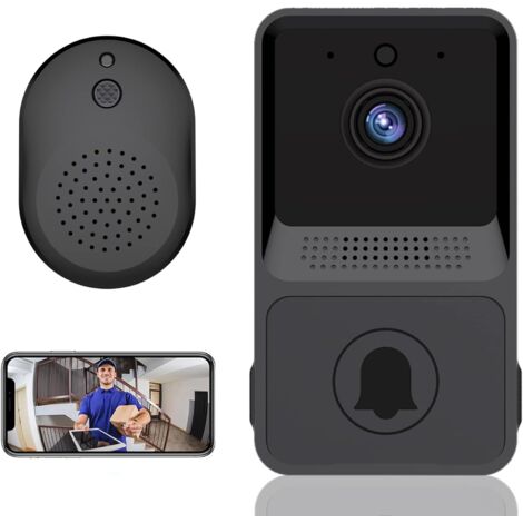 Wireless Remote Video doorbell, Smart Video doorbell Home intercom HD Night Vision WiFi Charging, Smart doorbell, Two-Way Talk, APP Control
