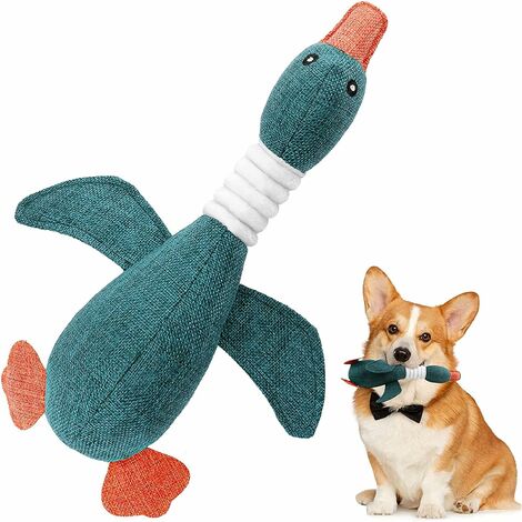 Dog Treat Dispensing Duck Dog Toy Squeak Dog Puzzle Toy Durable Plush Chew  Toys For Small Medium Large Dogs Training Playing