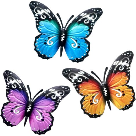Pack Of 4 Ladybird Metal Wall Art Garden Decoration - Outdoor Sculptures, Colourful Cute Insect Hanging Ornament For Fence, Lawn Decor - Indoor Outdoor