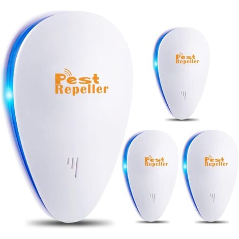 Ultrasonic Pest Repeller 4 Packs 2022 Upgraded Electronic Pest Repeller Control Rat Repellent Insect Repellent Spider Repellent Ultrasonic Rodent Repellent Plug In for Mosquito Mouse Bats Fly