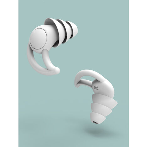 Noise Canceling Sleep Earplugs Waterproof Silicone 33db Noise Canceling Sound Blocking Soft Sleep Earplugs Reusable Earplugs for Sleeping, Snoring (2 Pairs)