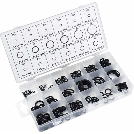 225PCS 18 Sizes Rubber O-Ring Assortment Kit, 3mm-22mm Gasket Seal  Universal O-Rings Assortment, Vehicle Air Conditioning Faucet Repair
