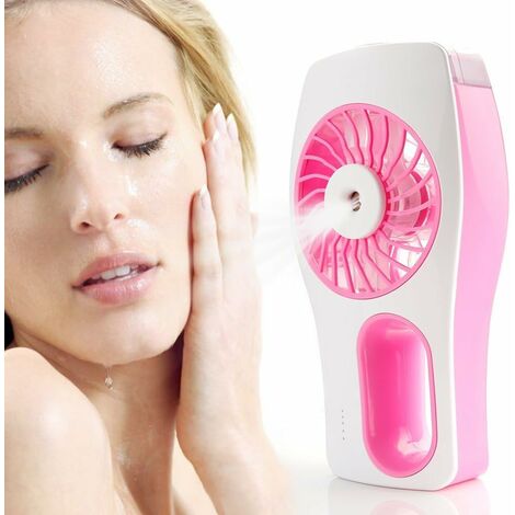 Water misting Fan Cooling Fan Hand Held Battery Operated Fan with ...