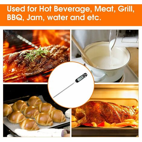 Digital Food Thermometer Temperature Probe Meat Cooking Jam BBQ