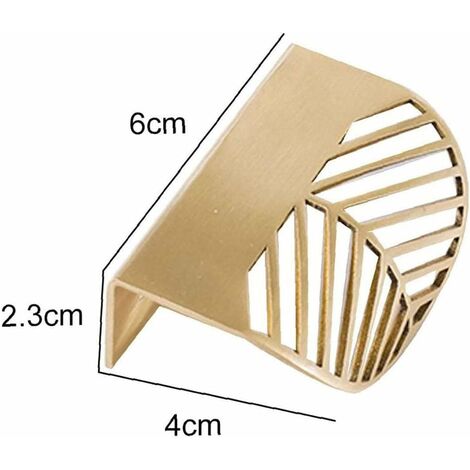 4pcs Leaf Shape Gold Cupboard Handles Gold Brass Cabinet Handles Copper Kitchen Door Handles Drawer Pull Knobs 6mm Hardware for 20MM Door Thickness