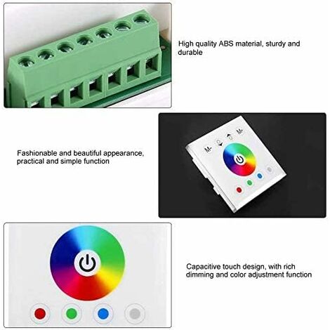 Remote Control for Wall Panel, RGBW LED Touch Panel Controller with ...