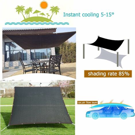 Premium Black Shade Net, Knitted Shade Cloth, 85% Uv Resistant Sunscreen  Netting, Shade Sail For Vegetation, Home, Kennel, Swimming Pool (3x4m)