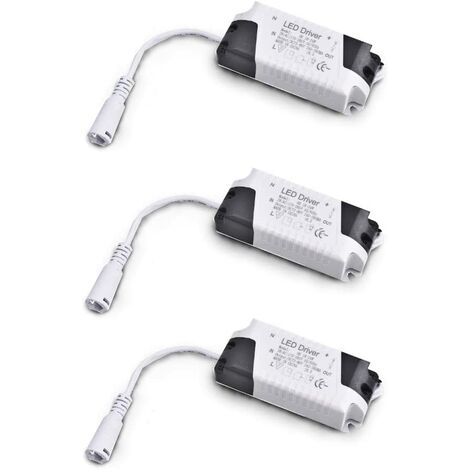 Pack x3 Transformer Driver 18W-24W DC, multi-voltage input 85-265V Ac ...