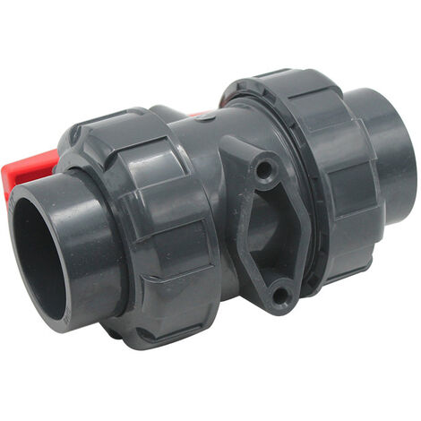 Válvula De Esfera De PVC De 40mm - Llave De Paso Para Tuberías De Riego Y Agua. Con Junta Y Manija De Apertura/cierre.