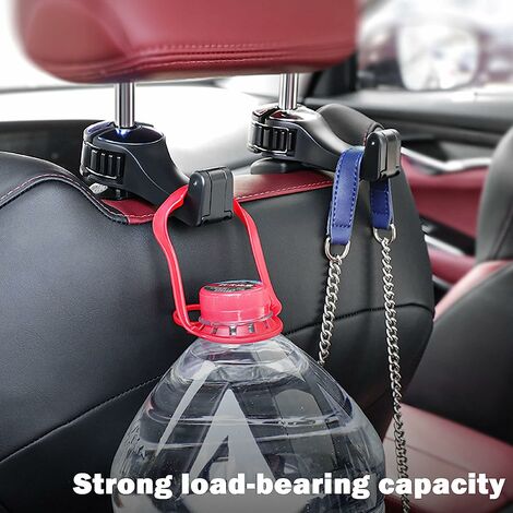 Car Vehicle Seat Headrest Hook Hanger Storage Organizer Handbags Bottle  Black