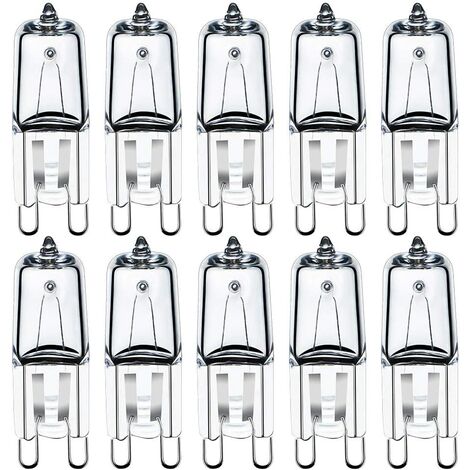 45W G9 Halogen Light Bulbs G9 Clear Capsule Light Bulbs 230V Warm White Dimmable Pack of 10 (1/5)