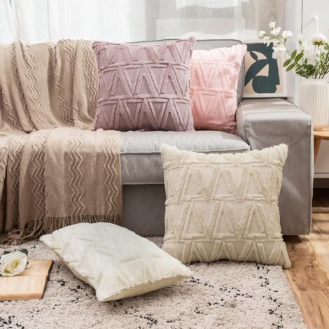 Cushion Covers Fabric Artificial Wool ...