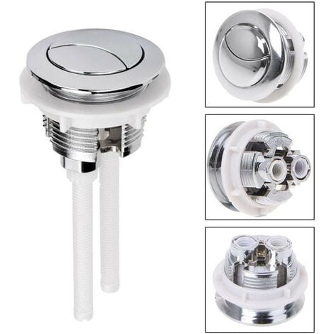 Genuine Wirquin Dual Flush Replacement Chrome Push Button Jollyflush Easy  Clean