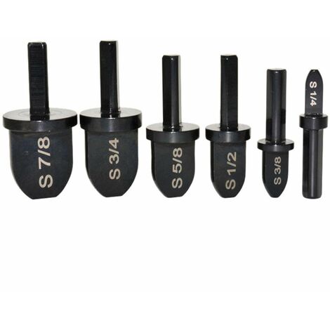 6pcs Crimping Tool Drill Bit Set, Manual Copper Pipe Crimping Tool Drill Bit - Bearing Steel Drill Bit Expander with 7/8, 3/4, 5/8, 1/2, 3/8, 1/4 bit