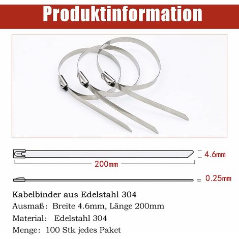 heavy duty stainless steel cable ties