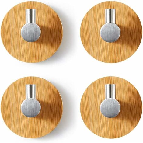 self adhesive wooden coat wall hooks